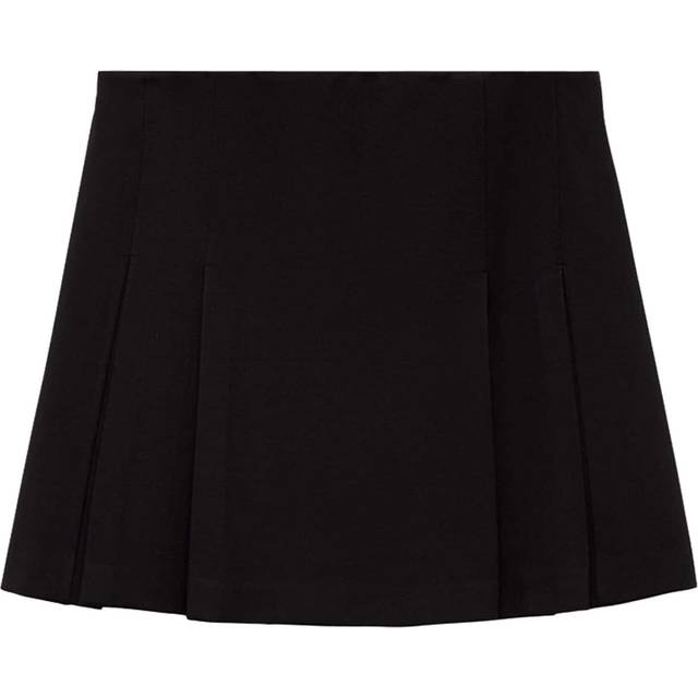Mango Tabli Pleated Mini Skirt, Black