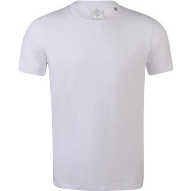 (9-10 Years, White) SF Childrens/Kids Feel Good Plain Stretch T-Shirt