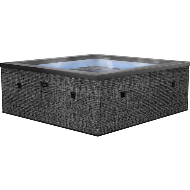 Wave Garda | 4-Person Eco Foam Hot Tub | Integrated Heater - Flint Grey (70cm H X 160cm W X 160cm D)