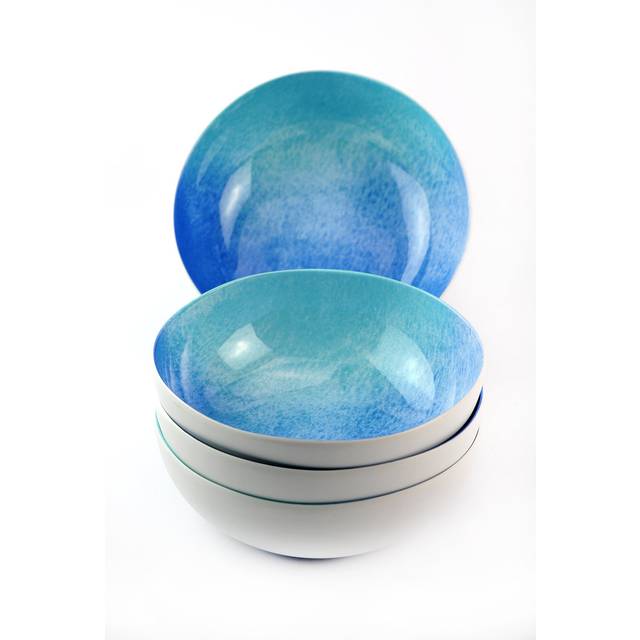 Amina 4 Piece Melamine Dinnerware Set - Blue (4)