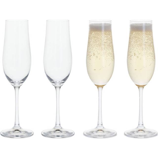 Dartington Bliss Flute, Set Of 4 - Clear (210ml)