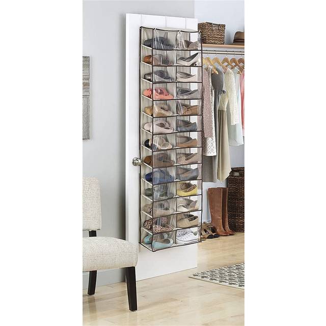 Arnau 26 Pair Overdoor Shoe Organiser - Clear (26)