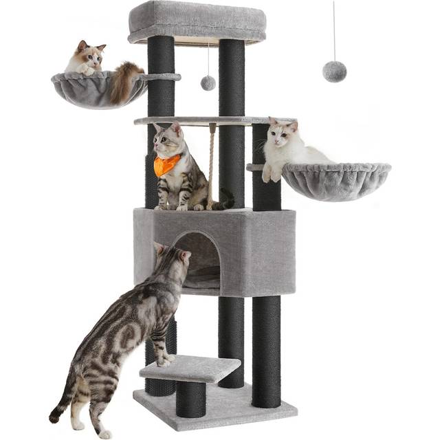 Pacifica 160cm H Cat Tree - Grey (160cm H X 50cm W X 50cm D)