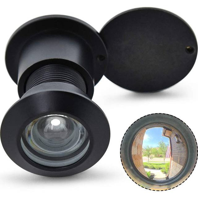 Earl Diamond - Solid Brass Door Viewer Peephole  220-Degree Security Peephole with Heavy Duty Rotating Privacy Cover for 1-21/32 to 2-1/8 Doors for Ho