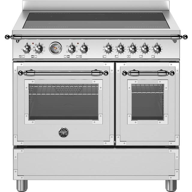 Bertazzoni HER95I2EXT Heritage Series 90cm Stainless Steel Twin Oven Induction Range Cooker
