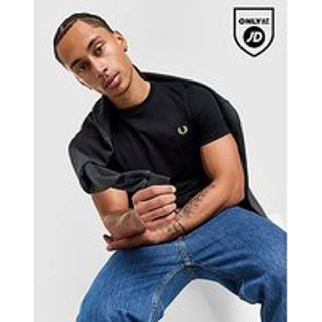 Fred Perry Crewneck T-Shirt - BLACK - Mens