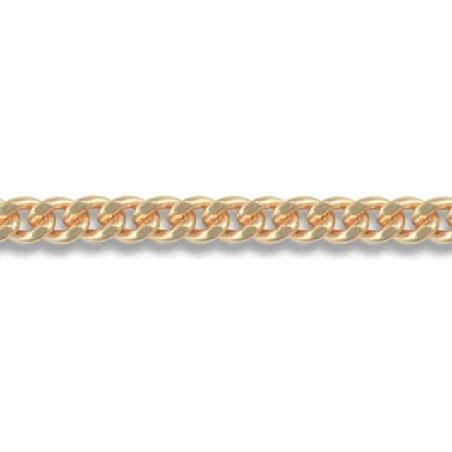 (18) Jewelco London Unisex Solid 9ct Yellow Gold Diamond Cut Curb 3.6mm Gauge Pendant Chain Necklace