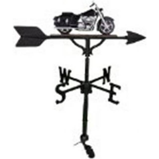 Montague Metal Products  200 Series 32 In. Black And Chrome Motorcycle Weathervane