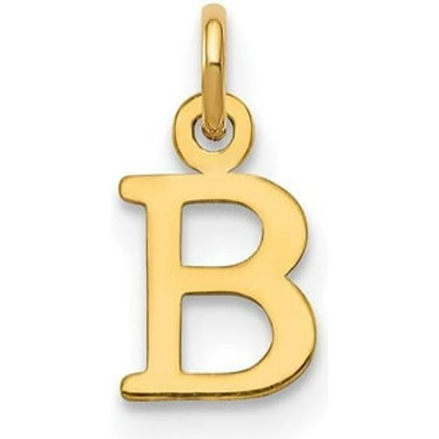 XNA1160Y-B 14K Yellow Gold Cutout Letter B Initial Pendant
