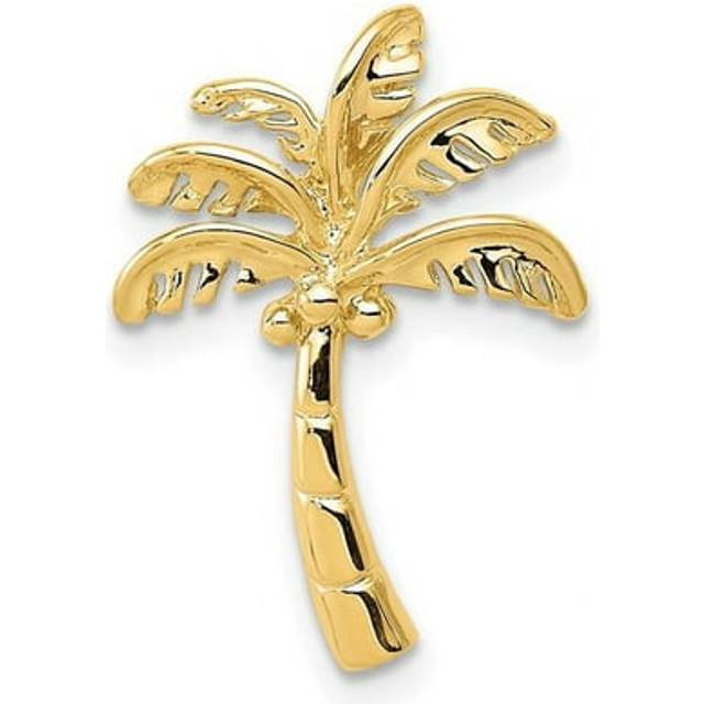 14K Yellow Gold Palm Tree Slide Pendant