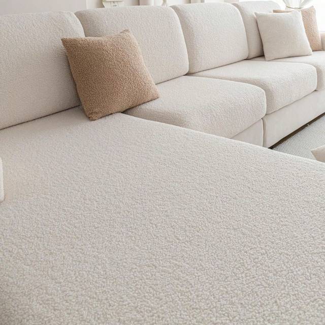 SHEIN 1pc Elastic 4-Season Sofa Seat Cushion Cover, Anti-Slip Sofa Slipcover, Suitable For L-Shaped And 1/2/3/4 Seater Sofas