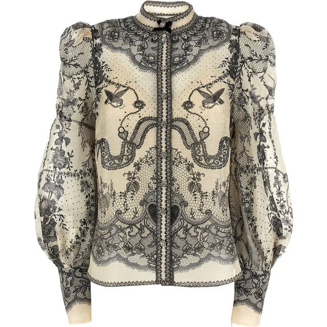 Zimmermann Crush Body linen and silk organza blouse - white (UK 6)