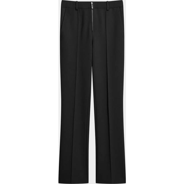 Straight Slim Pants - BLACK