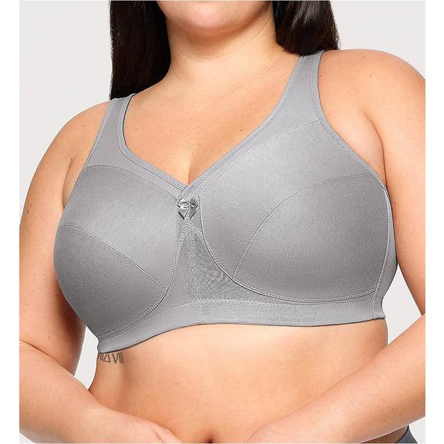 Glamorise Full Figure Plus Size MagicLift Active Wirefree Support Bra - Grey