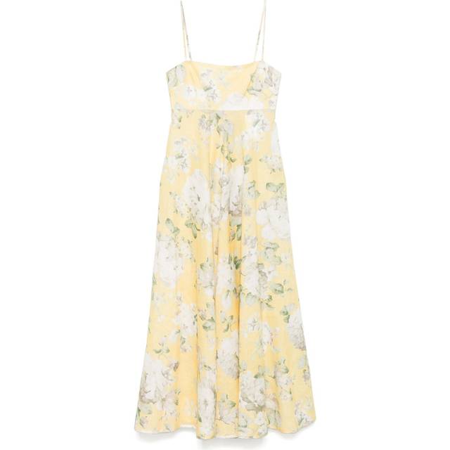 Zimmermann Women&#39;s Acacia Printed Linen Dress in Yellow | Size 2 | 3115DRS252 (2)
