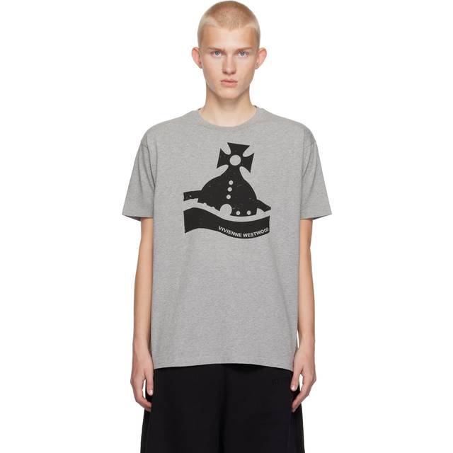 Vivienne Westwood Gray Sunken Orb Classic T-Shirt - AW24-P001 - XXS