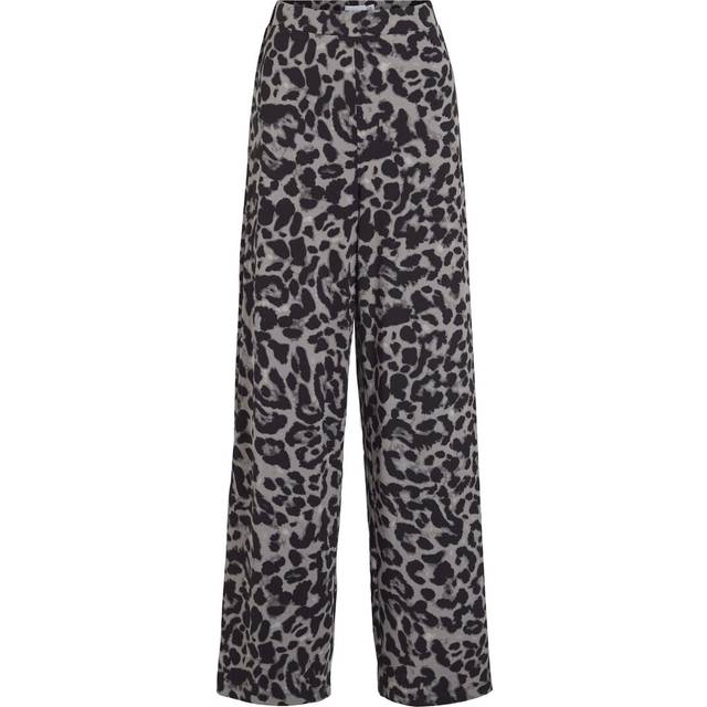 Vila - Byxor viLeoa RW Wide Pants - Grå