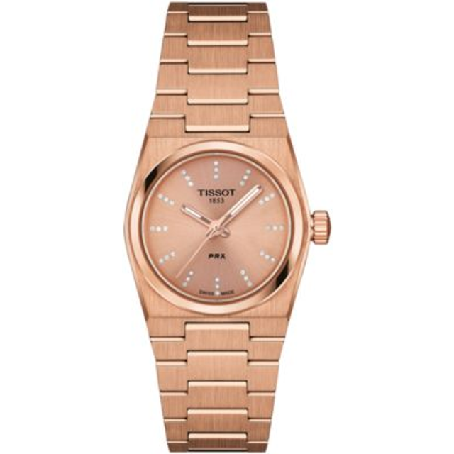 TISSOT T-Classic PRX Diamond 25MM Carnation Gold PVD Women's Watch T137.010.33.506.00 / T1370103350600 - 25 mm