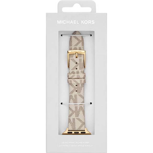 Michael Kors Damklockarmband för Apple Watch 18 mm vit PVC, MKS8071E, Vitt, En storlek, Casual