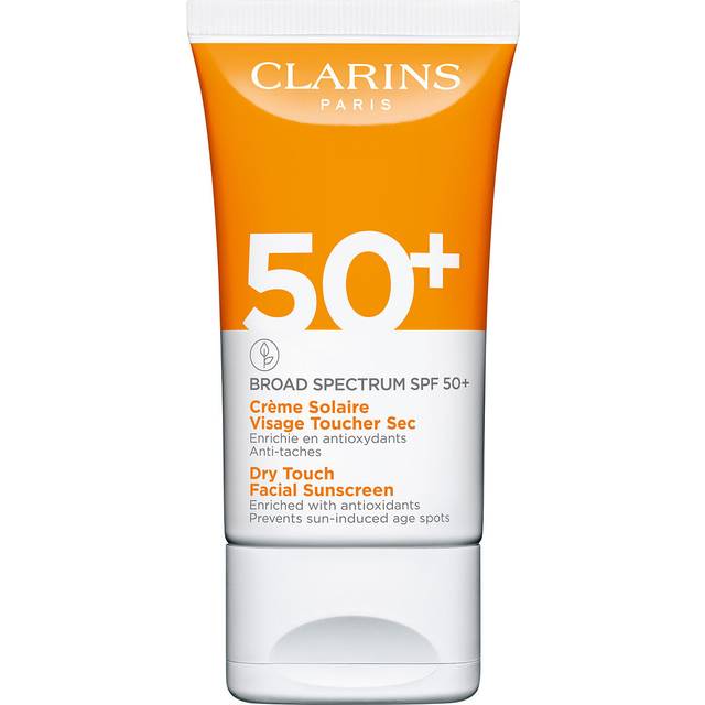 Clarins Dry Touch Face Sunscreen | Broad Spectrum SPF 50+ | UVA/UVB Protection | Lightweight and No White Cast | Enriched with Antioxidants | All Skin