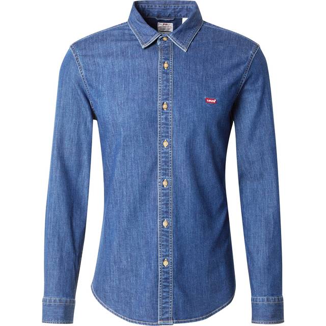 Denim Slim Fit Shirt - Denim Blue - XXL