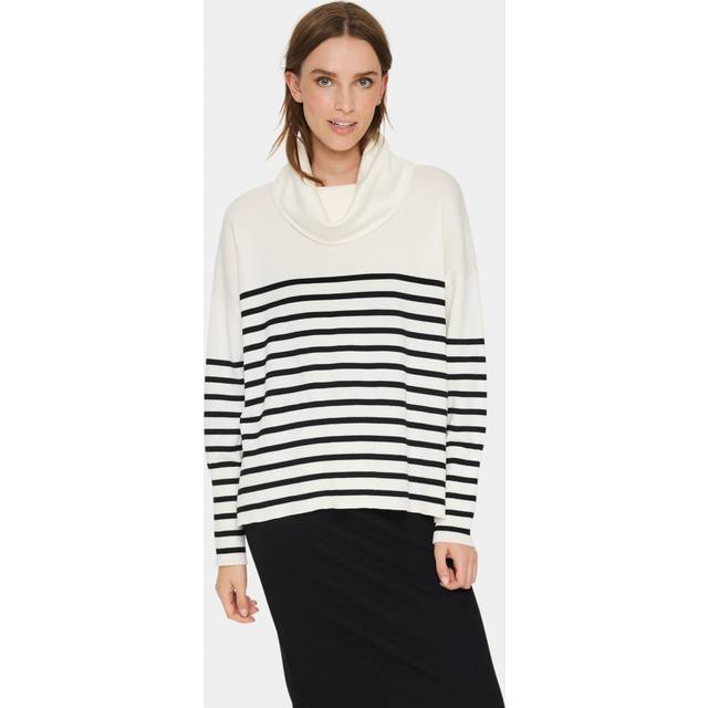 Saint Tropez Grila Stripe Cowl Neck Jumper