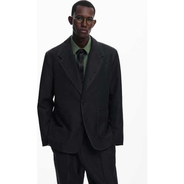 Blazer with contrast stitching
