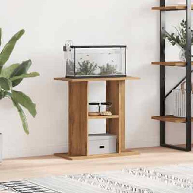 vidaXL Aquarium Stand Artisan Oak 60x30x60 cm Engineered Wood - Brown