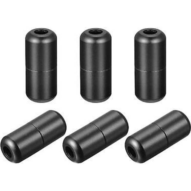 Shoelace Buckle 8 X 18mm Aluminum No Tie Turnbuckle Glossy Black 6 Pcs