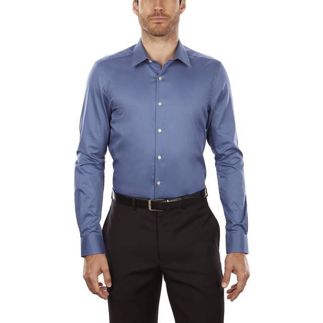 Van Heusen Men's Dress Shirt Slim Fit Flex Collar Stretch Solid  Dusty