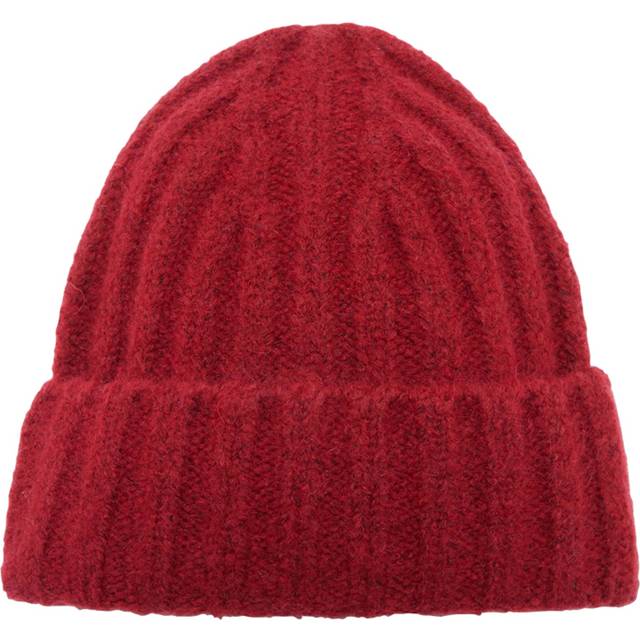 Ribbed knit beanie red - Woman - One size - MANGO - Red - U