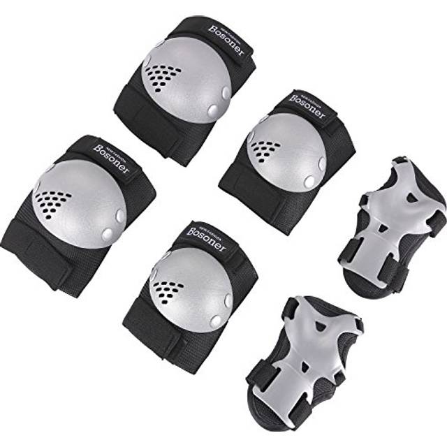 BOSONER Kids/Youth Knee Pads Elbow Pads Wrist Guards Set for 3-15 Years  Child Protective Gear Set for Multi-Sports Outdoor  Roller Skates  Cycling  B