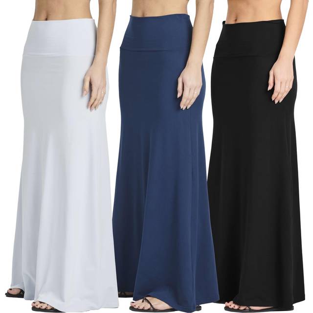 Womens Plus Size Maxi Length Long Skirt Skirts Summer Flowy Faldas Mujer Skirts Spring Pencil Tummy High Waist Ladies Modest
