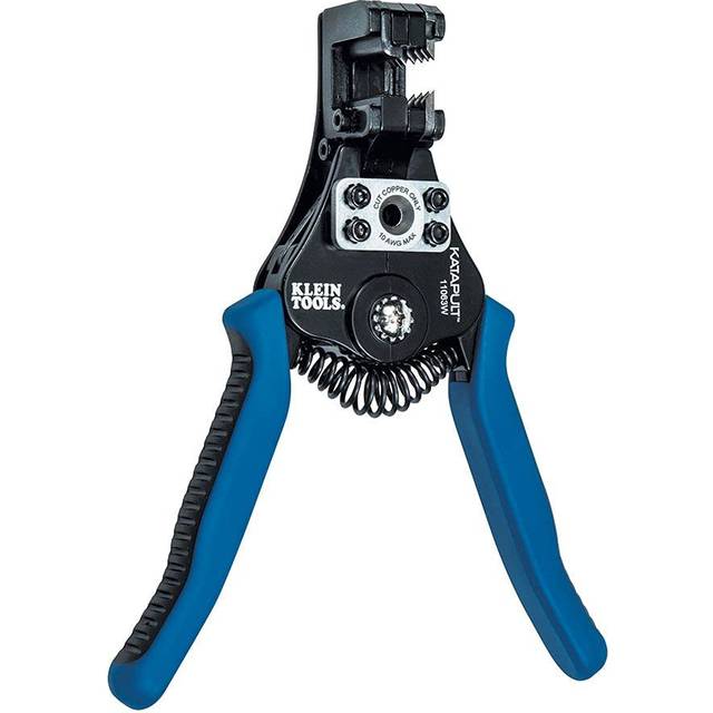 11063W Wire Cutter and Stripper, for 8-20 AWG Solid and 10-22 AWG Stranded Electrical Wire, Blue/Black