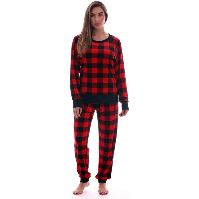 #followme Printed Velour Pajama Top with Jogger Pant 6757-10195-S