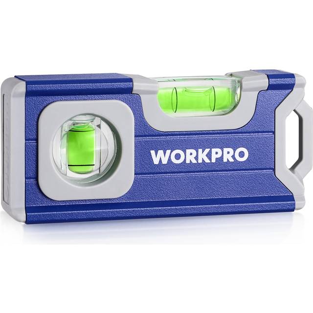 WORKPRO Level Magnet Level Mini Level Outlet Slant Trusco Record Level Bubble Level with Horizontal and Vertical Vial 115mm Aluminum Alloy Extrusion blå