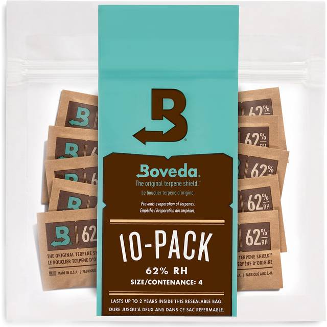 Boveda 62 TwoWay Humidity Control Packs For Storing  oz  Size 4  10 Pack  Moisture Absorbers for Small Storage Containers