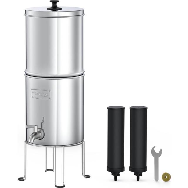Waterdrop Gravity-fed Water Filtration System  NSF/ANSI 42&372 Certified Black Carbon Filters  Reduce Lead and Up to 99% Chlorine  with Stainless Stee