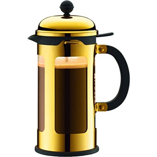 Bodum New Chambord kaffebryggare 8 koppar, krom, guld, 1 liter