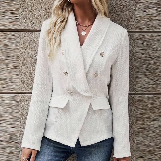 Skue Shawl Collar Double Breasted Flap Detail Overcoat