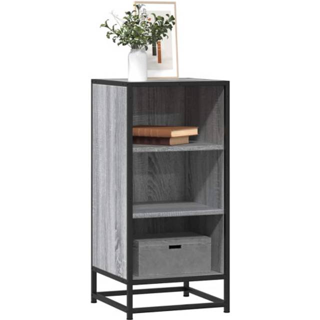 vidaXL Sideboard Grey Sonoma 35.5x35x76 cm Engineered Wood and Metal