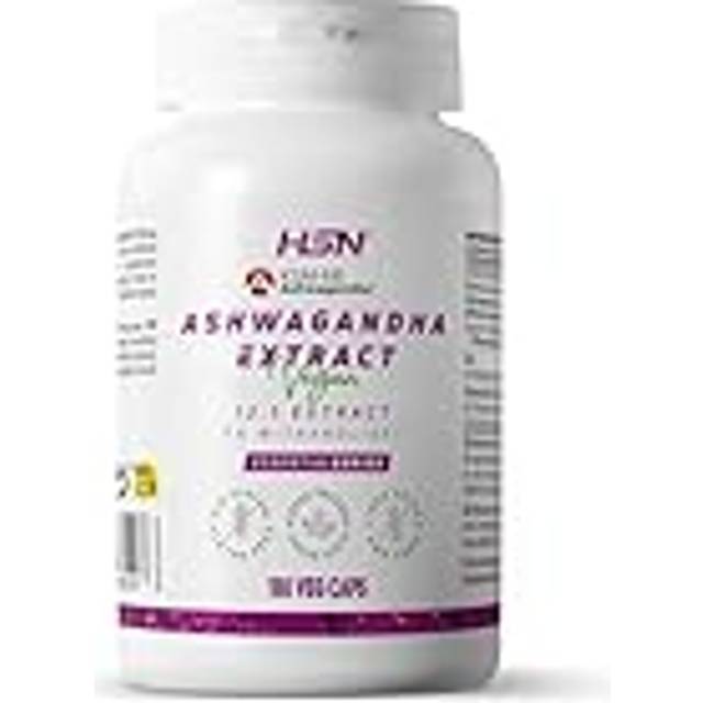 HSN Ashwagandha KSM-66 600mg (30mg Withanolider) | 180 Kapslar | Motsvarar 7200 mg Withania somnifera rot per daglig dos | 12 gånger mer koncentrerat extrakt | Icke-GMO, Vegansk, Glutenfri