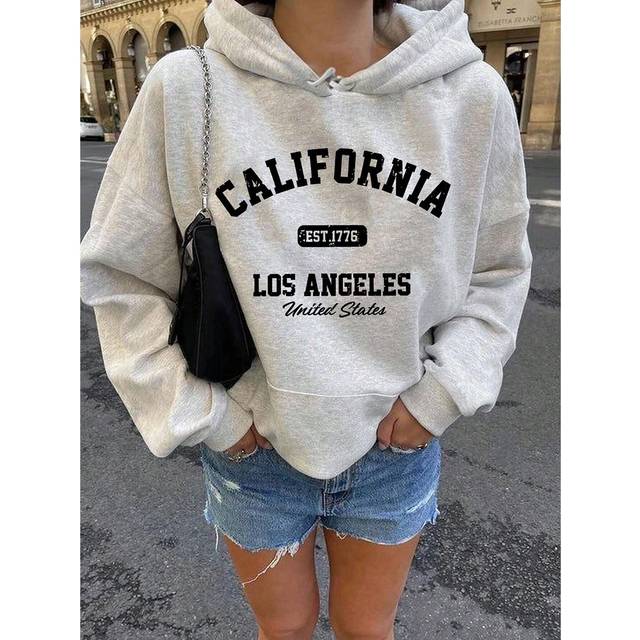 INAWLY Women Casual Letter Print Drop Shoulder Hoodie Sweatshirt, Autumn/Winter Graduation,Back To School Outfits,Graduation,Teacher Outfits For Women,Back T