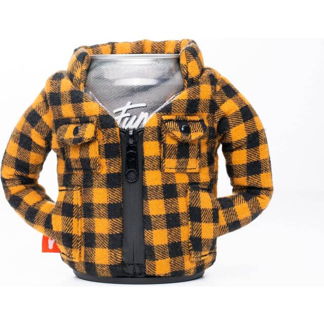 Puffin - The Lumberjack Flannel - Insulated 12 oz Can Cooler I Beer Bottle & Soda Can Insulator  Keep Drinks and Beverages Cold - Taco Tan