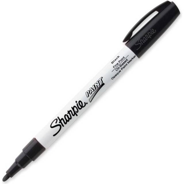 Sharpie Oil-Based Paint Marker - Fine Marker Point Type - Black Ink - 1 Each