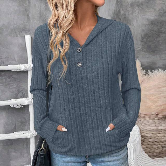 SHEIN Half-Open Hoodie Long Sleeve Pullover Sweatshirt