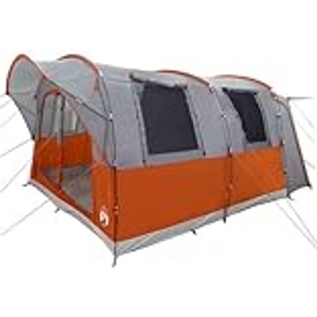 vidaXL Car Tent 4-Person Grey and Orange Waterproof