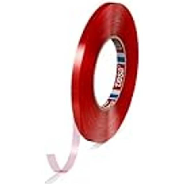 Dpm tapes Tesa 4965 - Dubbelhäftande tejp med hög skärbeständighet och hög och låg temperatur, akryllim i övre sortimentet, transparent (9 mm x 50 m)