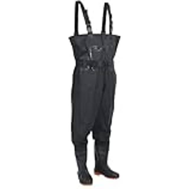 vidaXL Chest Waders with Boots and Belt Black Size 42