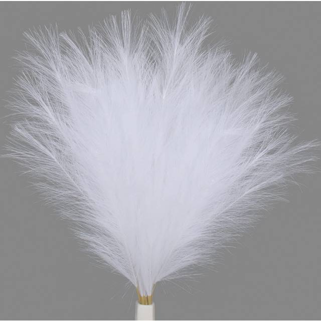 7 PCS Faux Pampas Grass  23/60cm White Pampas Grass Decor 7 Branches | Each Stem Fluffy Small Pompous Grass for Vase Filler in Table Vase Decor for